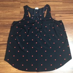 Derek Heart Black Tank